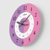 Leer het tijdstip | Gepersonaliseerd | Naam Groot Grote Klok (Hoek)