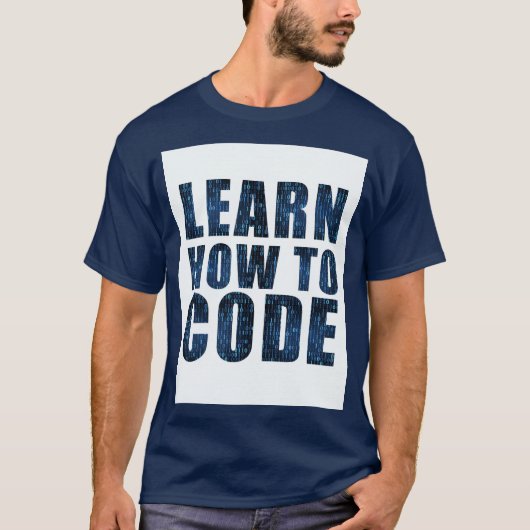 Leer hoe te Code (Blauw) T-shirt (Voorkant)