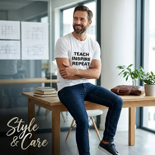 Leer Inspireren Herhaal Motiverend Ontwerp T-shirt