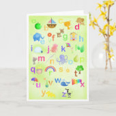 Leer je ABC - wenskaarten Kaart (Gele Bloem)