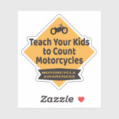 Leer je Kinderen om motorfietsen te tellen Bewustz Sticker (Vel)