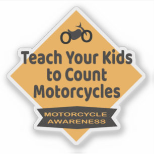 Leer je Kinderen om motorfietsen te tellen Bewustz Sticker