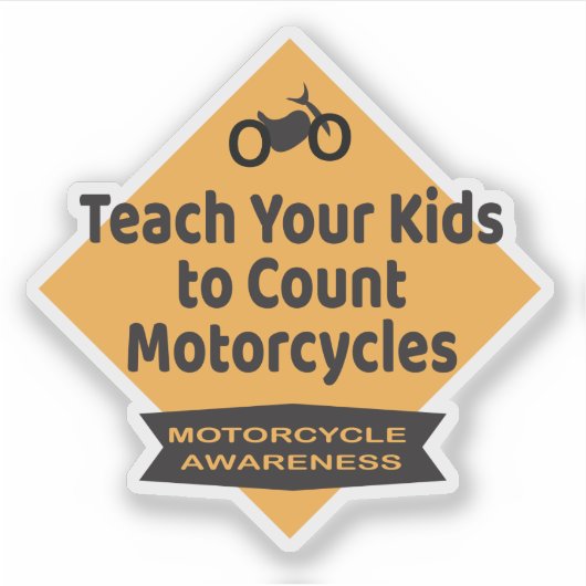 Leer je Kinderen om motorfietsen te tellen Bewustz Sticker (Voorkant)