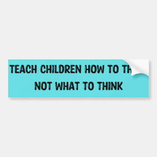 Leer kinderen hoe ze Bumpersticker denken