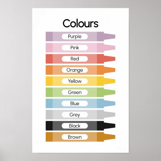 Leer Kleuren Poster (Voorkant)