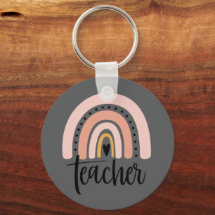 Leer Leraar Liefde Inspireren Cadeau Regenboog Sleutelhanger