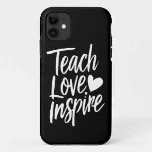 Leer Liefde Inspireren Lerarendag Cadeau Leraar Le iPhone 11 Hoesje