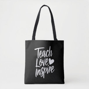 Leer Liefde Inspireren Lerarendag Cadeau Leraar Le Draagtas