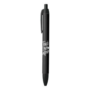 Leer Liefde Inspireren Lerarendag Cadeau Leraar Le Zwarte Inkt Pen