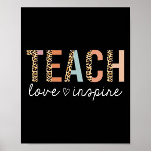 Leer Liefde Inspireren Luipaard Ck Naar School Sch Poster
