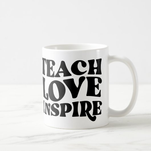 LEER LIEFDE INSPIREREN, MOOI CADEAU VOOR LERAREN KOFFIEMOK (Rechts)