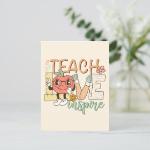 Leer Liefde Inspireren – Mooie Schoolbenodigdheden Briefkaart