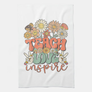 leer liefde inspireren retro terug naar school theedoek