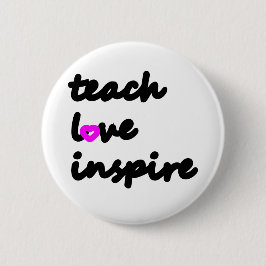 leer liefde inspireren ronde button 5,7 cm