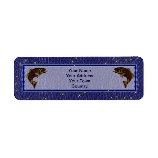 Leer-look inheemse Amerikaanse Zodiac zalm Etiket (Voorkant)