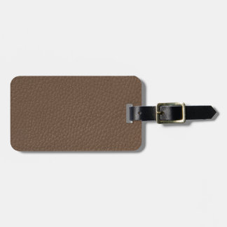 Leer-look textuur bagagelabel