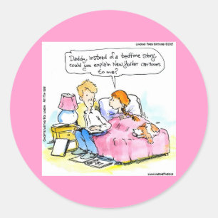 Leer me satire lezen papa grappig ronde sticker