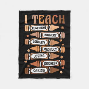 Leer Melanin Afro Afrikaanse Black History Maand T Fleece Deken