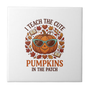 Leer Moppige Pompoenen Patch Halloween Zonnebril_1 Tegeltje