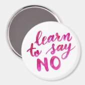 Leer nee zeggen - roze magneet (Voorkant / Achterkant)