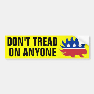 Leer niet op iemand bumpersticker