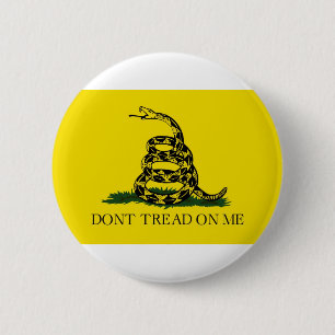 Leer niet over de revolutionaire oorlog in Gadsden Ronde Button 5,7 Cm