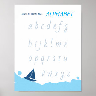 Leer om het Alfabet Poster voor Kinderen te Schrij