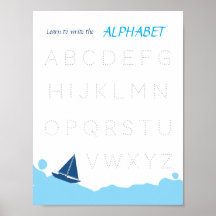 Leer om het Alfabet Poster voor Kinderen te Schrij