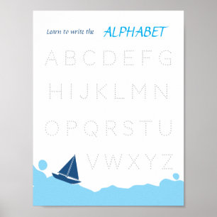 Leer om het Alfabet Poster voor Kinderen te Schrij