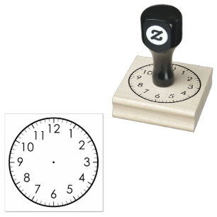 Leer om tijd analoge horloge klok Kinder te vertel Rubberstempel