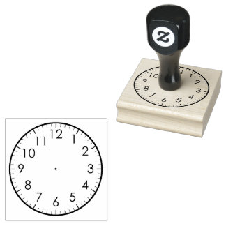 Leer om tijd analoge horloge klok Kinder te vertel Rubberstempel