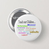 Leer onze kinderen ronde button 5,7 cm (Voorkant /achterkant)