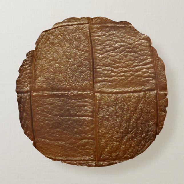 leer rond kussen (Voorkant)