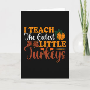 Leer Schattigste Kalkoenen Thanksgiving School Ler Kaart