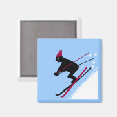 Leer skiën magneet (Voorkant / Achterkant)