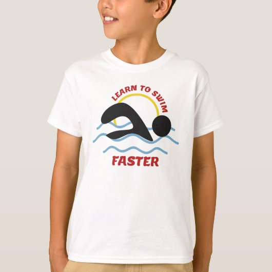 Leer sneller zwemmen - Ontwerp voor wollen zwemmer T-shirt (Voorkant)