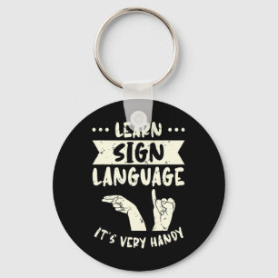 Leer Taal van gebarentaal Het is Zeer handig ASL A Sleutelhanger