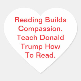 Leer Trump Lezen Hankamer Artjunkhaus Vrede Hart Sticker