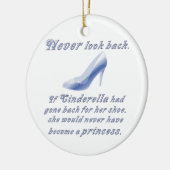 Leer van Cinderella's hoefijzer Keramisch Ornament (Links)