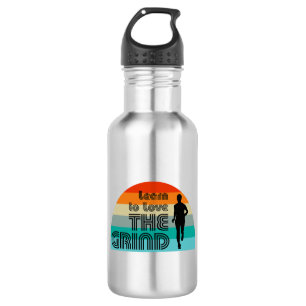 Leer van de Grind die Retro loopt houden Waterfles