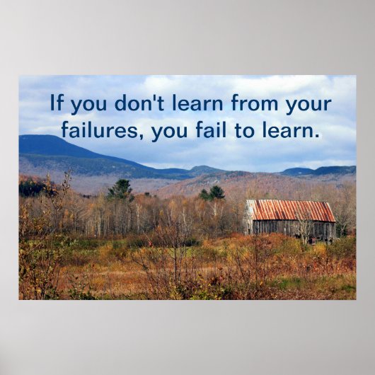 Leer van Fouten Poster (Voorkant)