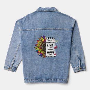 Leer van gisteren motivatie citaten elegant denim jacket