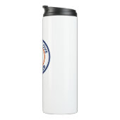 Leer van het kronkelen houden thermosbeker (Geroteerd rechts)