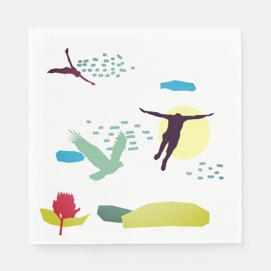 Leer vliegen servet (Voorkant)