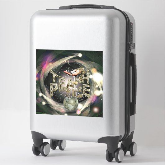 Leer vrede groot sticker (Koffer)