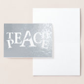 Leer vrede vliegende duif slogan tekst folie kaarten (Display)