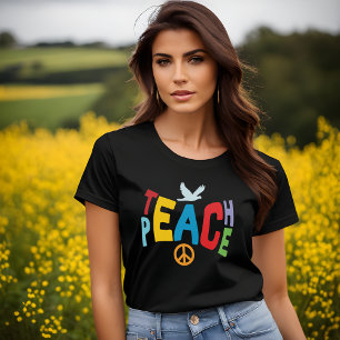 Leer Vrede Zwarte T-shirt
