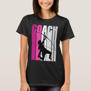 Leer Vrouw boogschieten leraar Master Coach Archer T-shirt