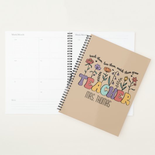 Leer ze positieve bevestigingen aangepaste leraar planner (Display)