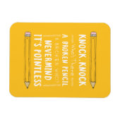 Leeraar Knock Knock Jokes Pencil Kind Humor Magneet (Horizontaal)